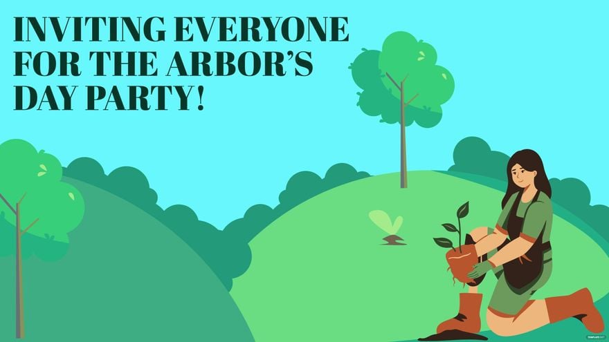 Free Arbor Day Invitation Background