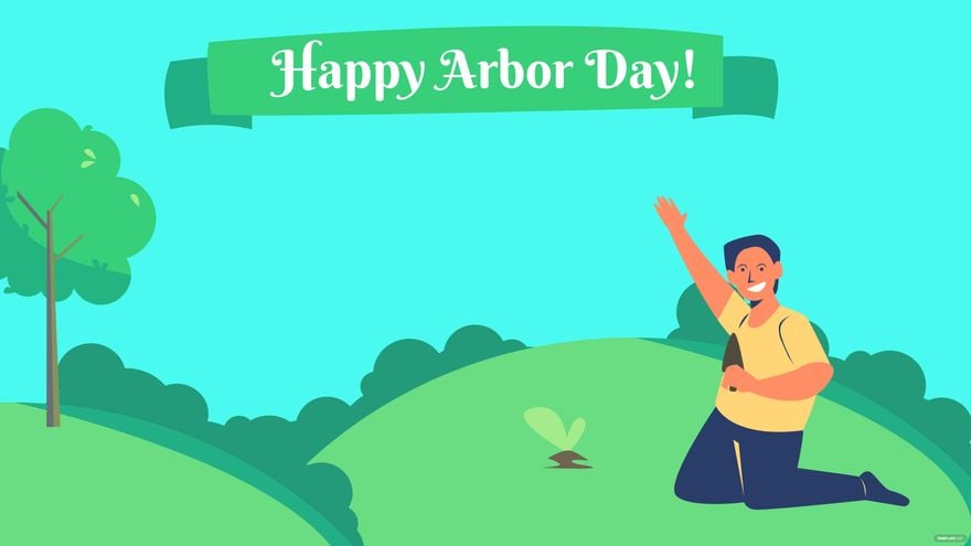 Free Happy Arbor Day Background