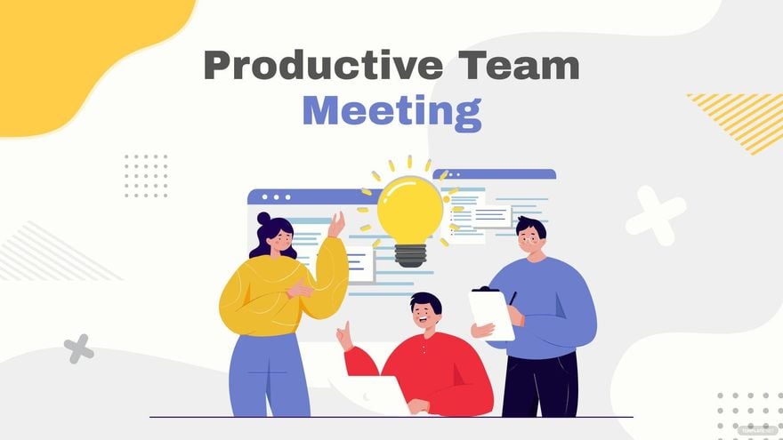Productive Team Meeting Presentation Template