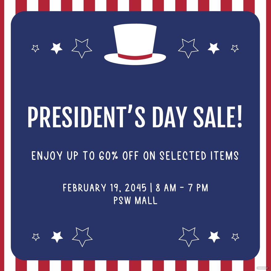 Free Presidents' Day Flyer Vector