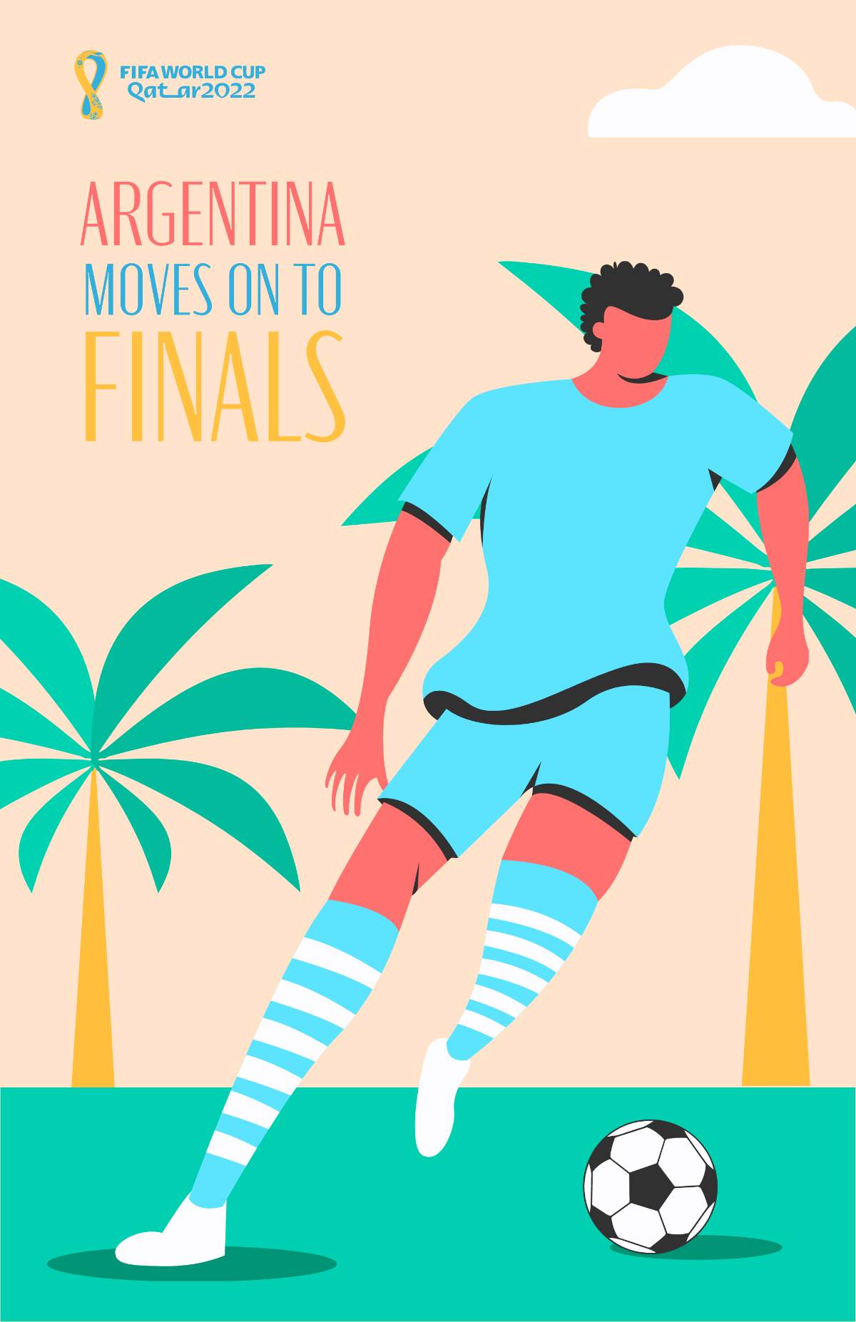 Free FIFA World Cup 2022 Argentina Finals Poster Template