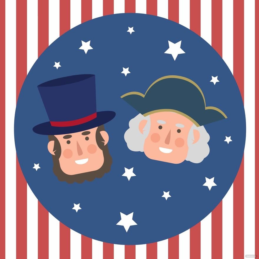 Free Happy Presidents' Day Vector in Illustrator, PSD, EPS, SVG, JPG, PNG