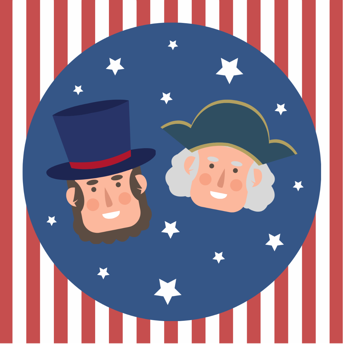 Happy Presidents' Day Vector Template