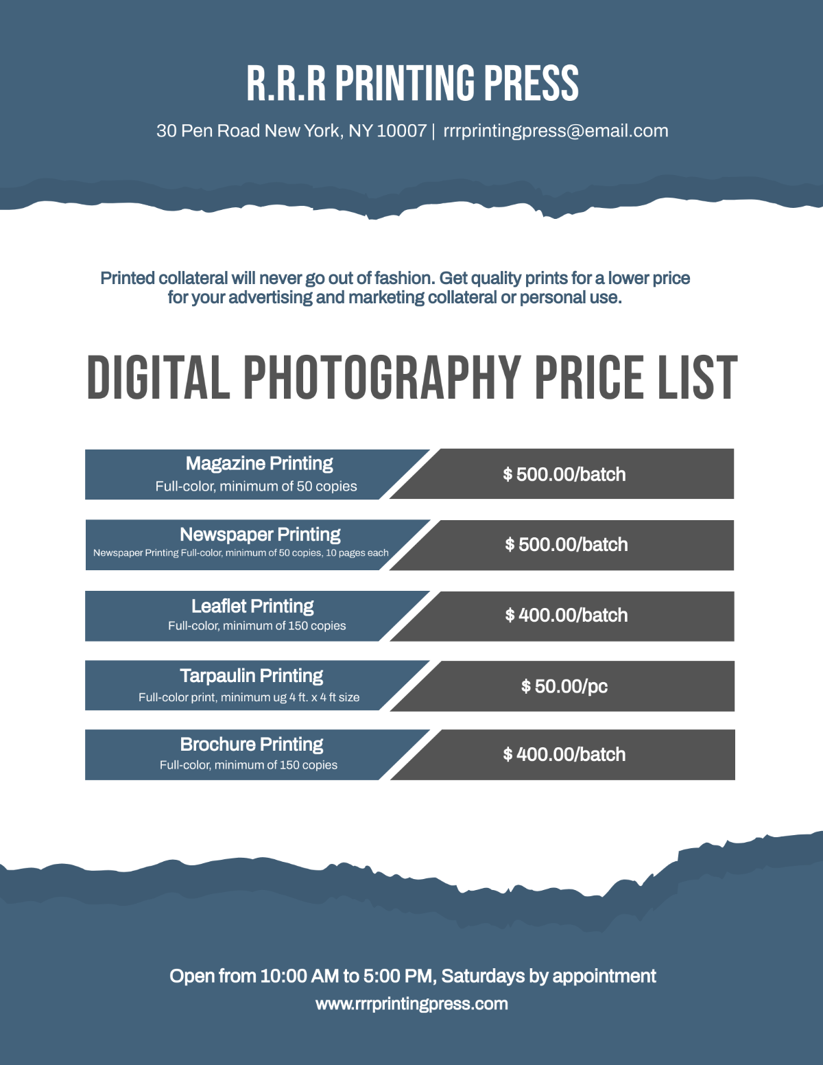 Services & Pricing Guide