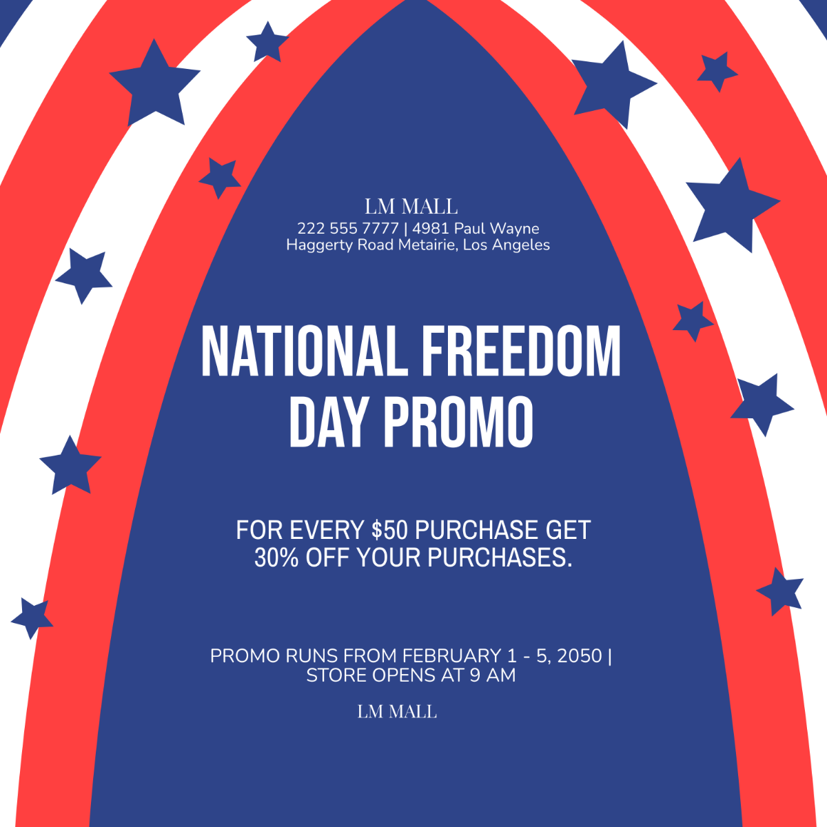 National Freedom Day Poster Vector Template