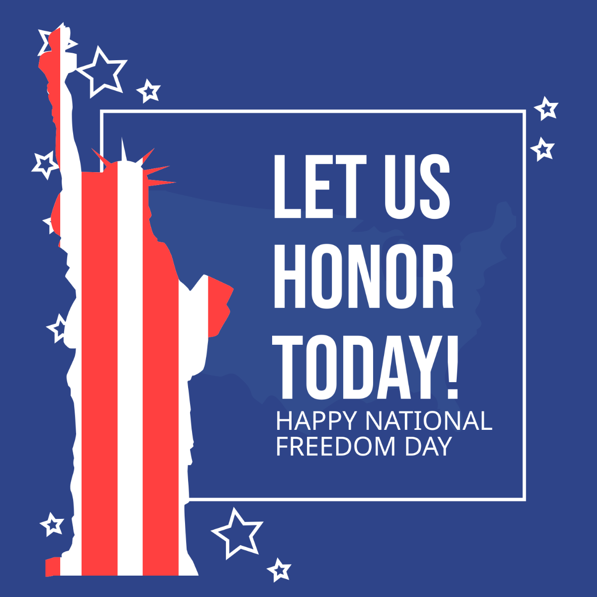 National Freedom Day Greeting Card Vector Template