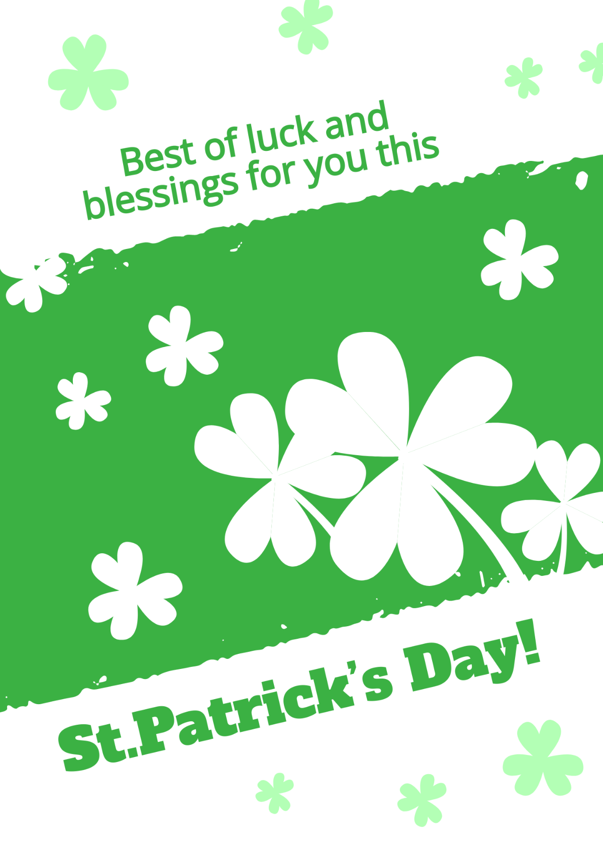 Free St. Patrick's Day Best Wishes Template
