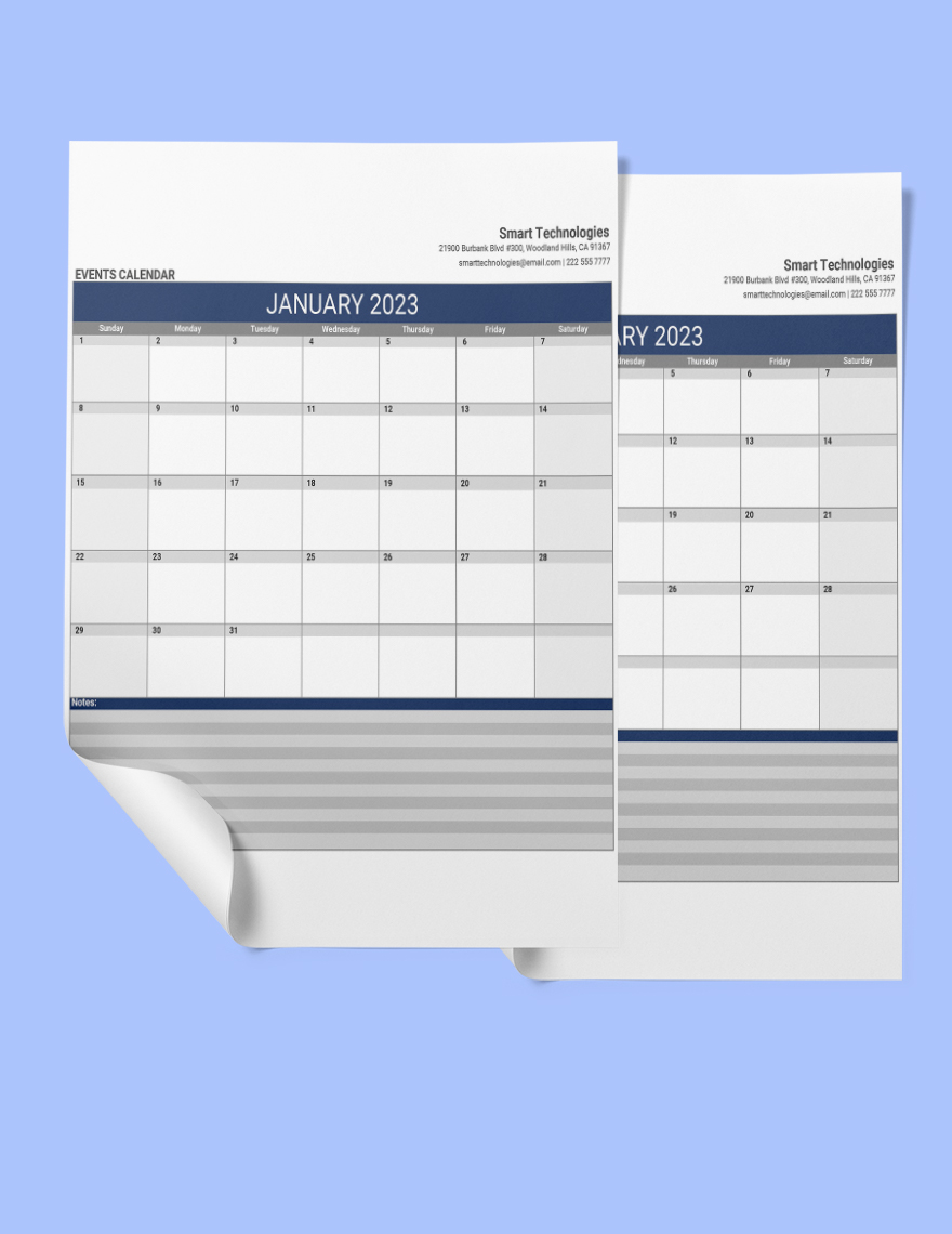 Free Blank Monthly Calendar Google Sheets, Excel