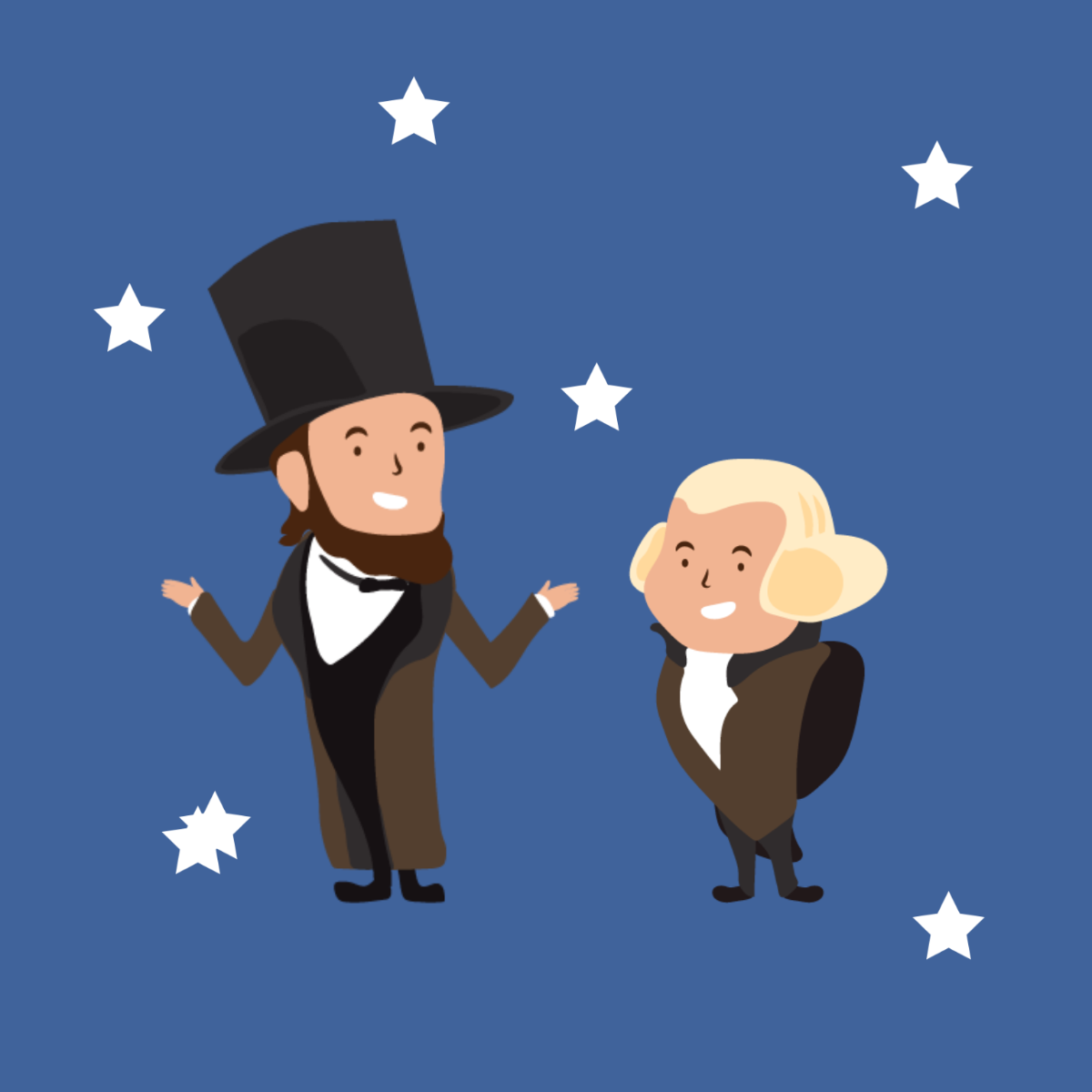 Happy Presidents' Day Illustration Template