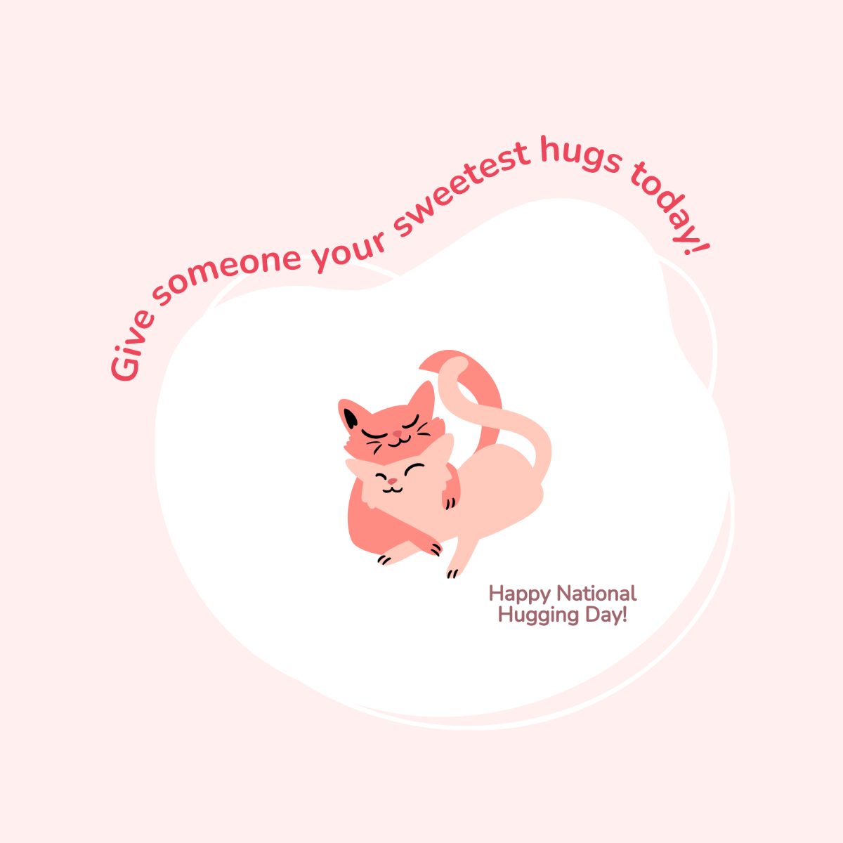 National Hugging Day Whatsapp Post Template