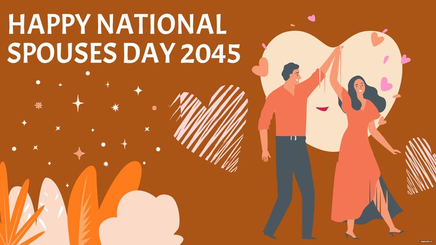 Free National Spouses Day Greeting Card Background in PDF, Illustrator, PSD, EPS, SVG, JPG, PNG