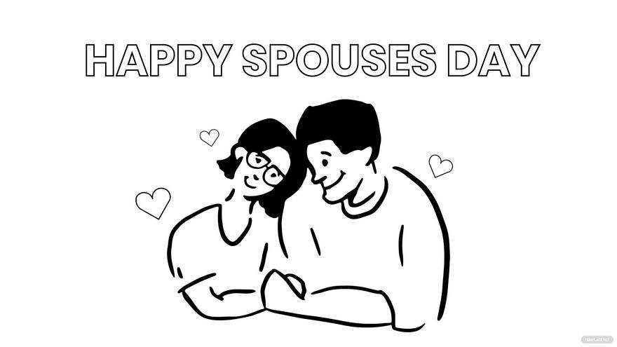 National Spouses Day Drawing Background