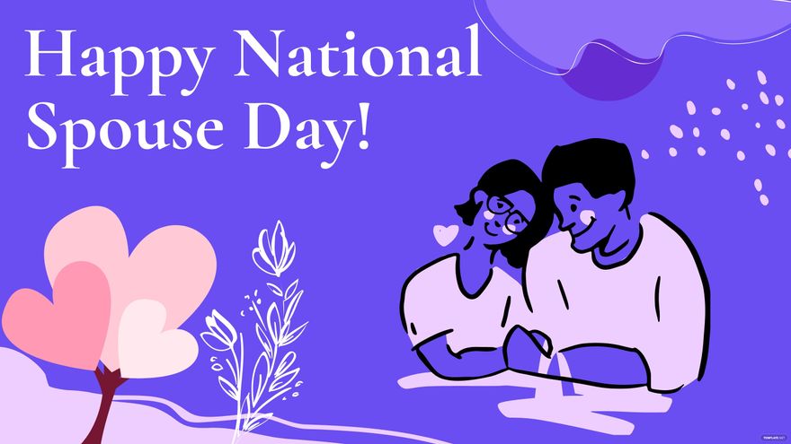 Free Happy National Spouses Day Background in PDF, Illustrator, PSD, EPS, SVG, JPG, PNG
