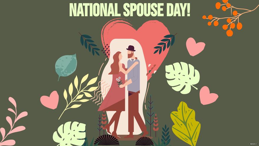 Free High Resolution National Spouses Day Background
