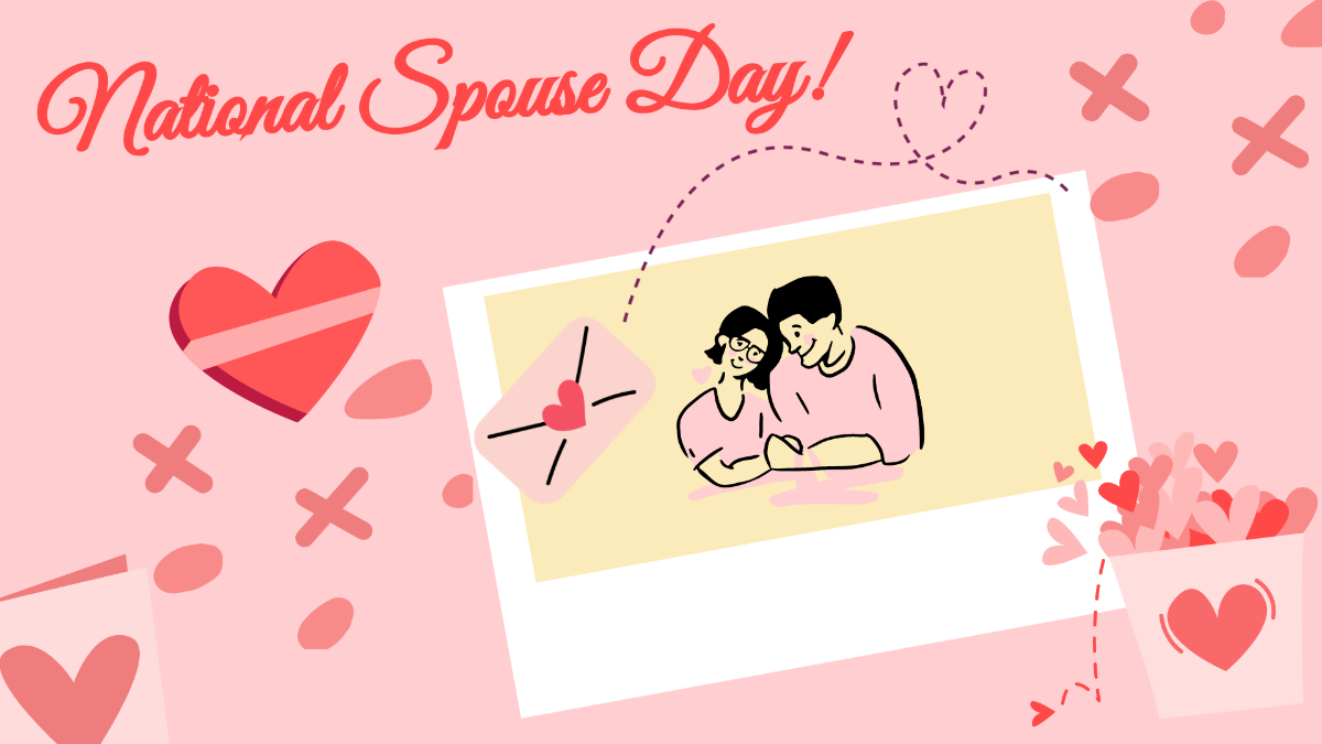 National Spouses Day Photo Background Template