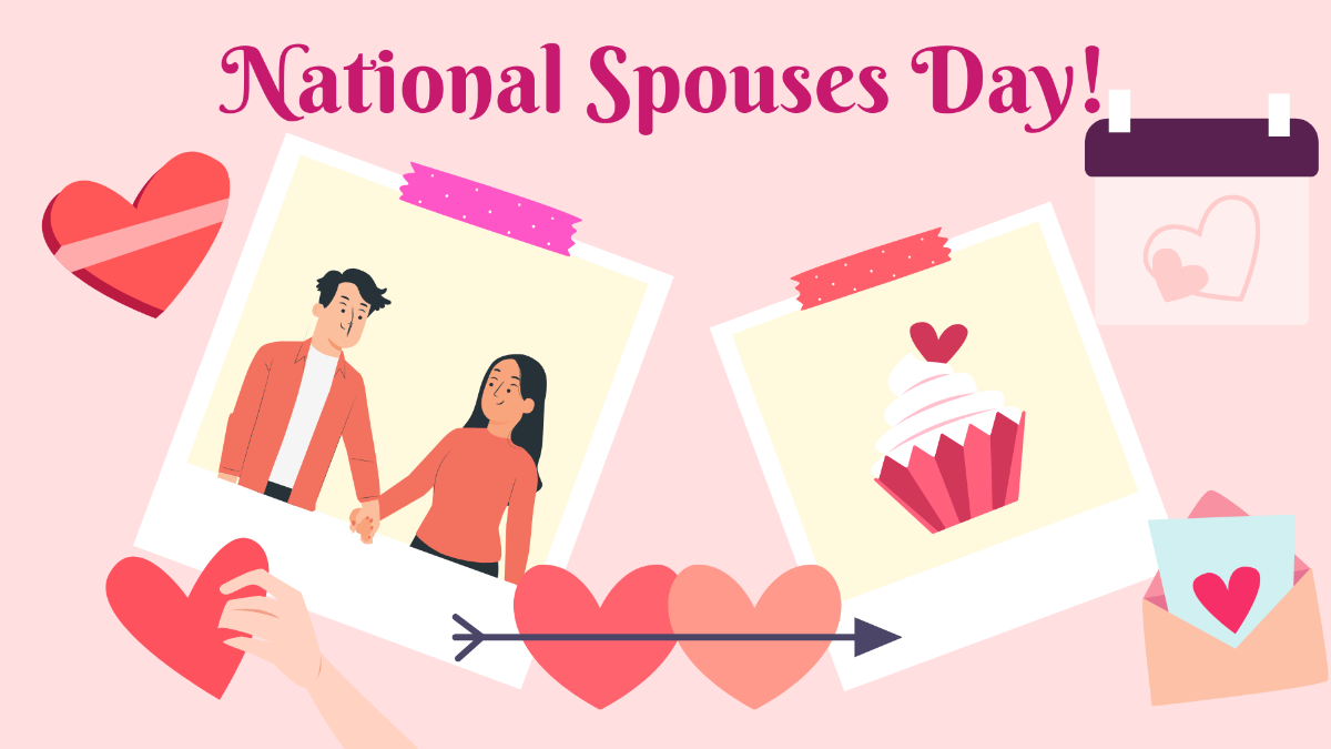 National Spouses Day Image Background Template