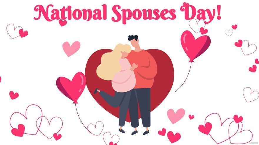 National Spouses Day Design Background