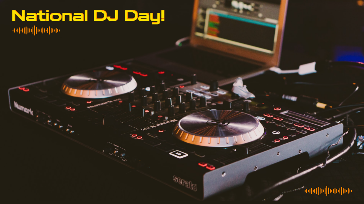 National DJ Day Photo Background Template