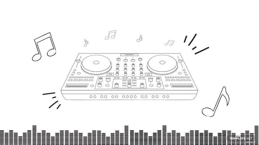 Free National DJ Day Drawing Background