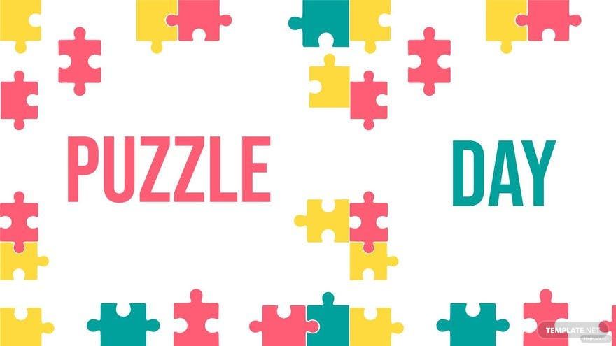 Free National Puzzle Day Wallpaper Background in PDF, Illustrator, PSD, EPS, SVG, JPG, PNG