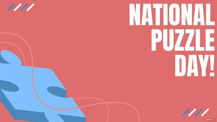 National Puzzle Day Banner Background