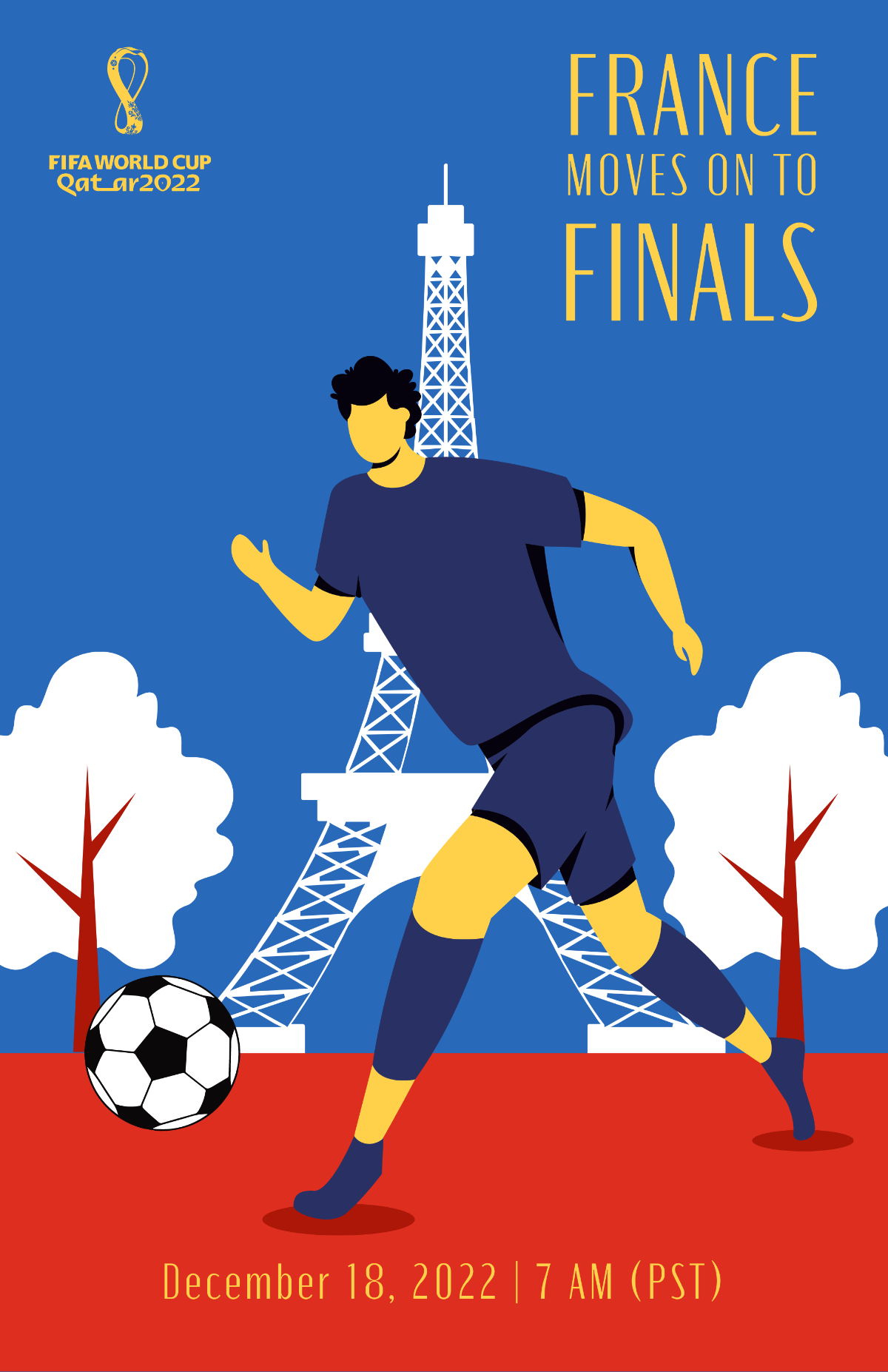FIFA World Cup 2022 France Finals Poster Template