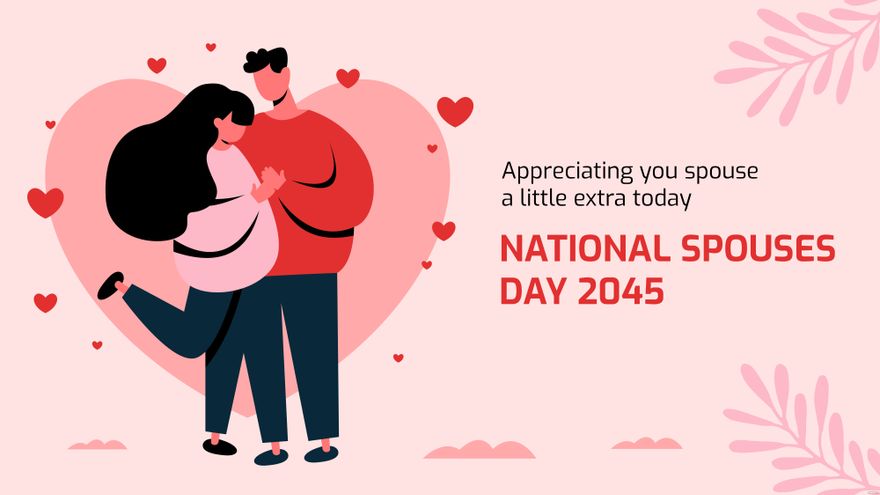 National Spouses Day Flyer Background