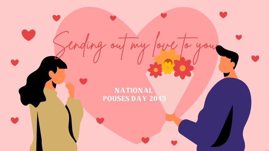 Free National Spouses Day Wishes Background in PDF, Illustrator, PSD, EPS, SVG, JPG, PNG