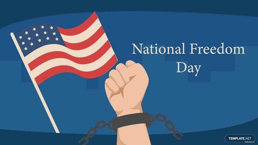 Free National Freedom Day Banner Background in PDF, Illustrator, PSD, EPS, SVG, JPG, PNG