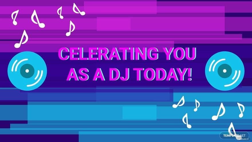 National DJ Day Greeting Card Background