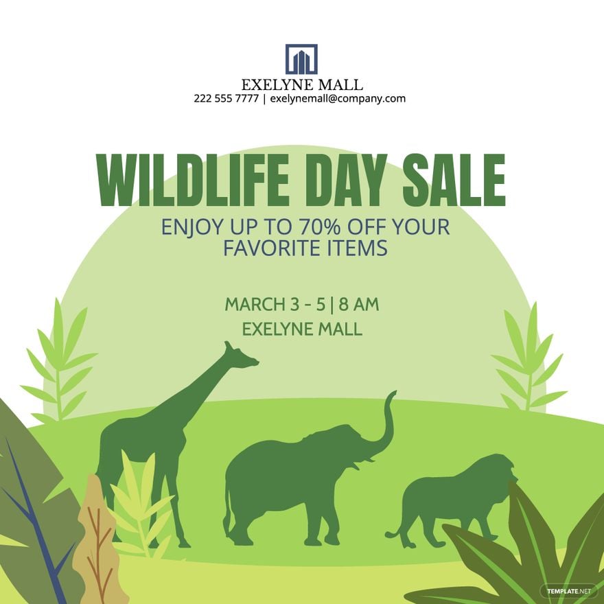 Free World Wildlife Day Poster Vector