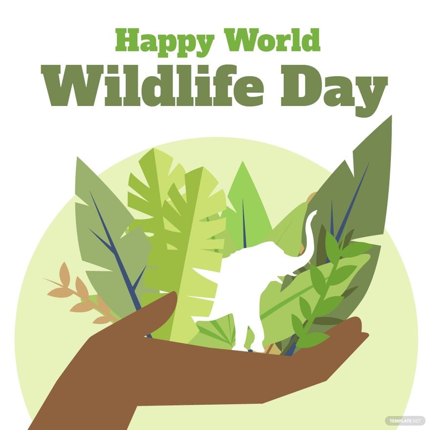 Happy World Wildlife Day Vector