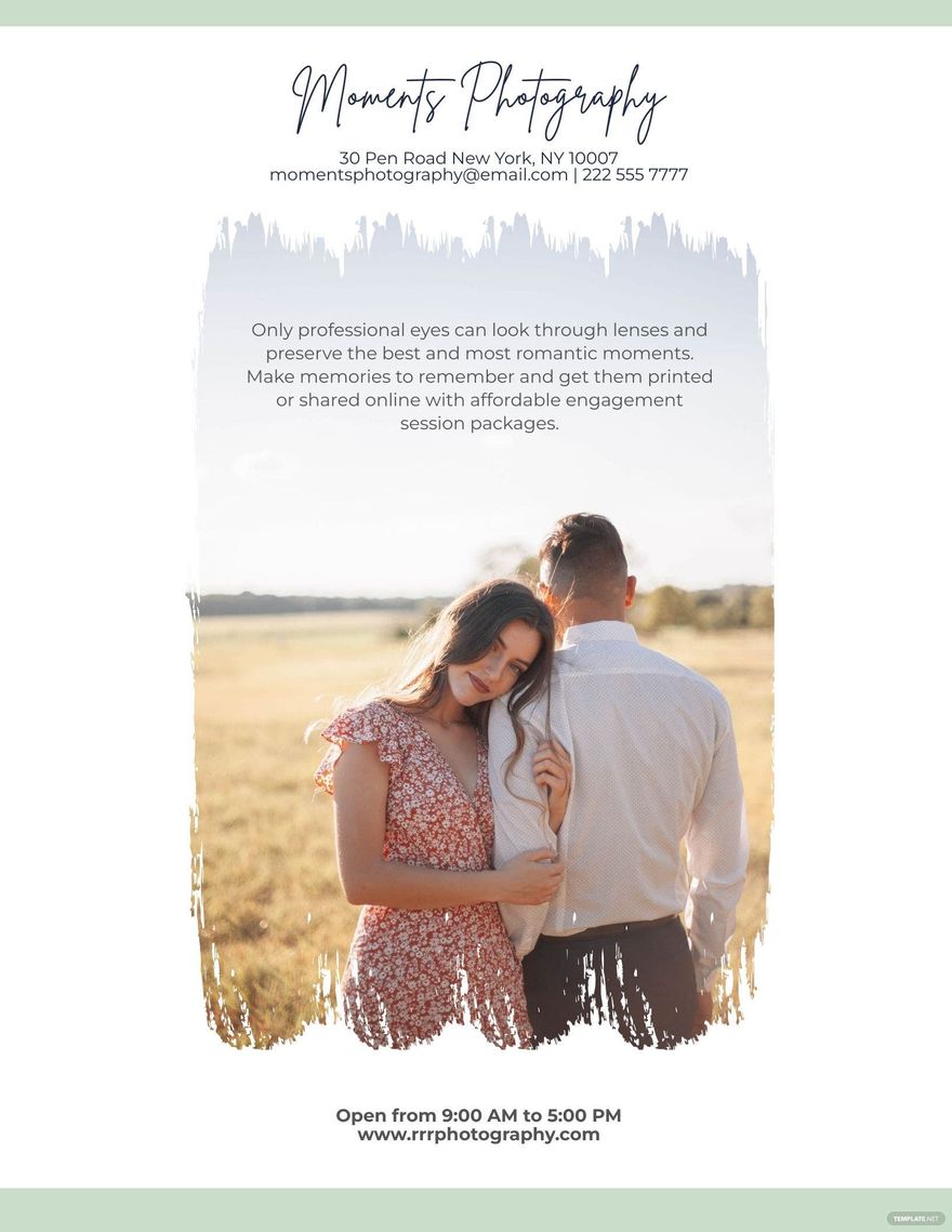 Engagement Photography Pricing Guide Template