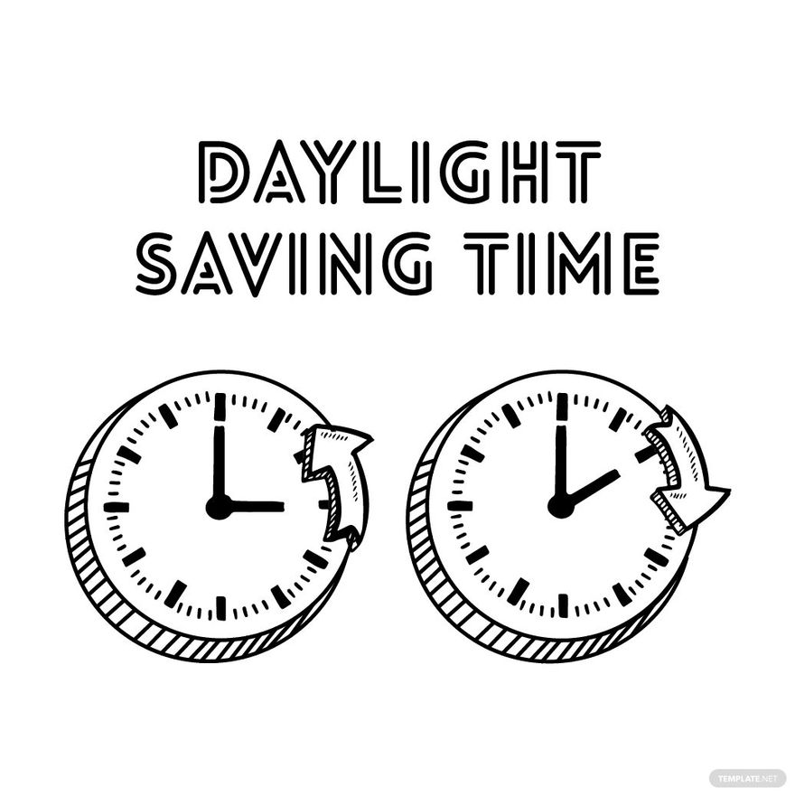 Spring Time forward. Summer clock change. Daylight saving time. Vector  Stock Vector