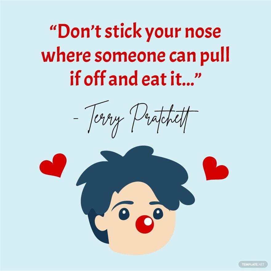 Red Nose Day Quote Vector