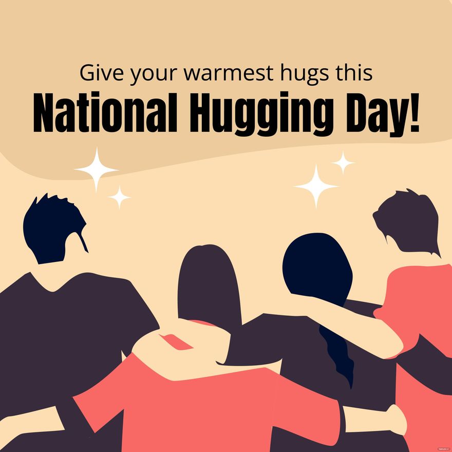 Free National Hugging Day Instagram Post in Illustrator, PSD, EPS, SVG, JPG, PNG