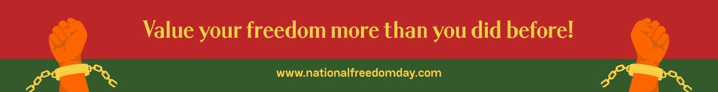 National Freedom Day Website Banner