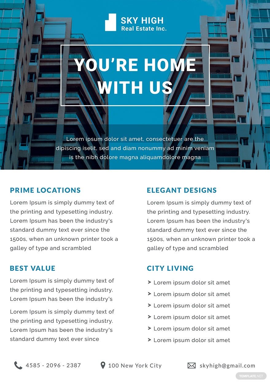 Real Estate Datasheet Template in Word, Illustrator, PSD, Apple Pages, Publisher