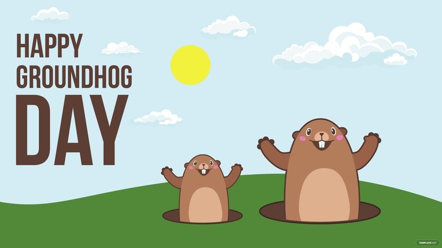 Groundhog Day Design Background