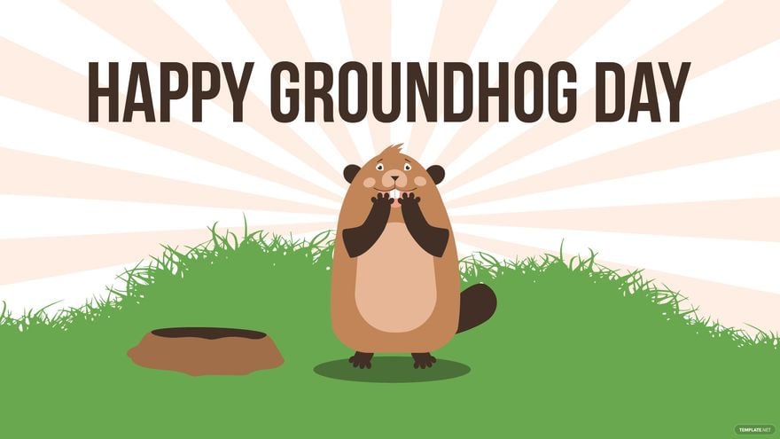 Groundhog Day Cartoon Background