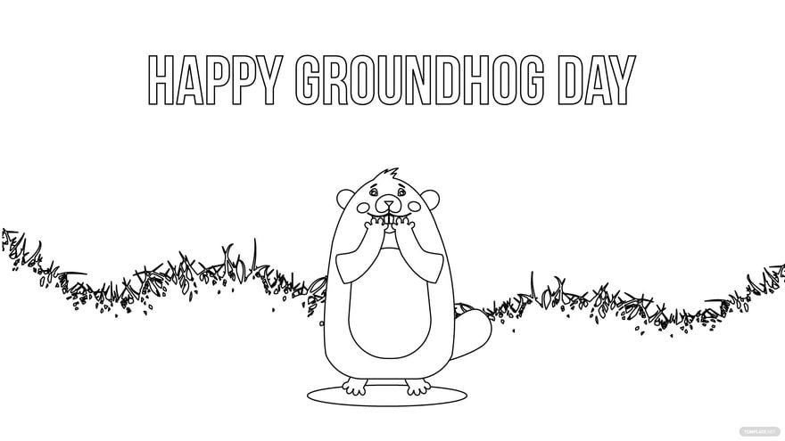Groundhog Day Drawing Background