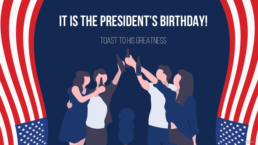 Free Presidents' Day Greeting Card Background in PDF, Illustrator, PSD, EPS, SVG, JPG, PNG