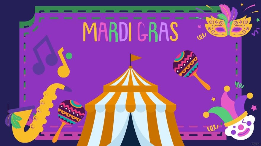 Mardi Gras Carnival Drawing Background