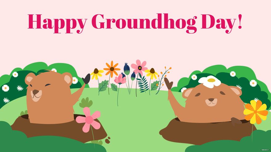 Happy Groundhog Day Background