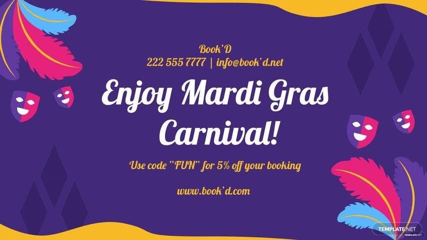 Mardi Gras Carnival Flyer Background