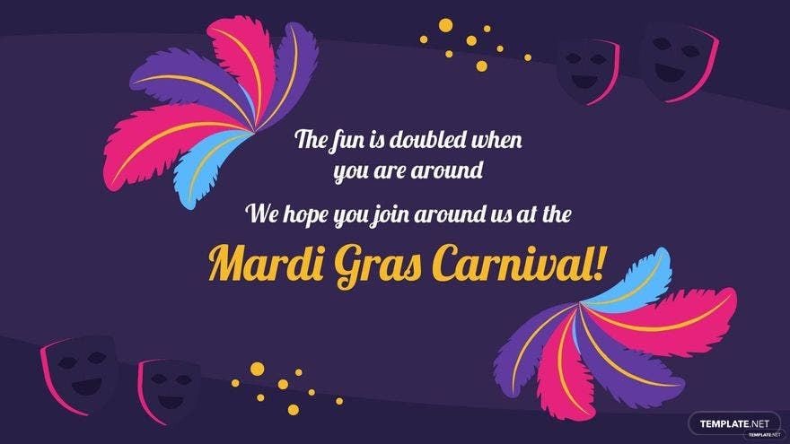 Mardi Gras Carnival Invitation Background