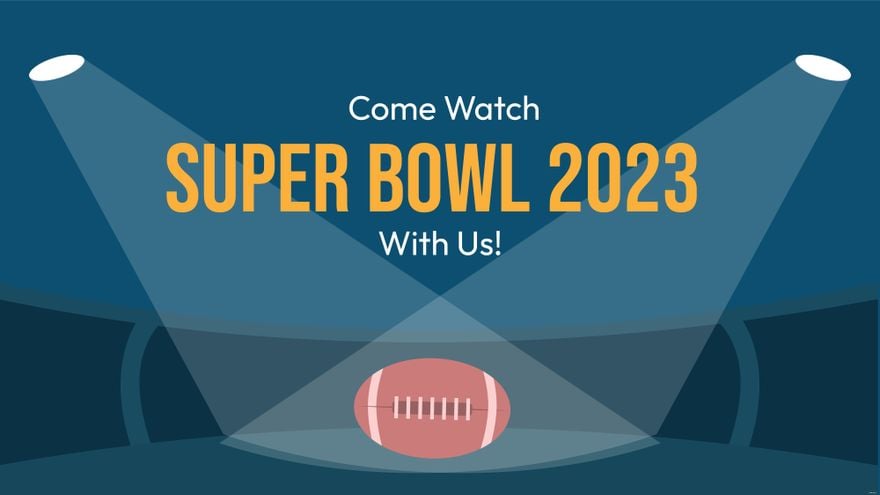 Free Super Bowl 2023 Invitation Background in PDF, Illustrator, PSD, EPS, SVG, JPG, PNG