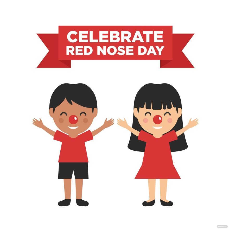 Red Nose Day Celebration Vector