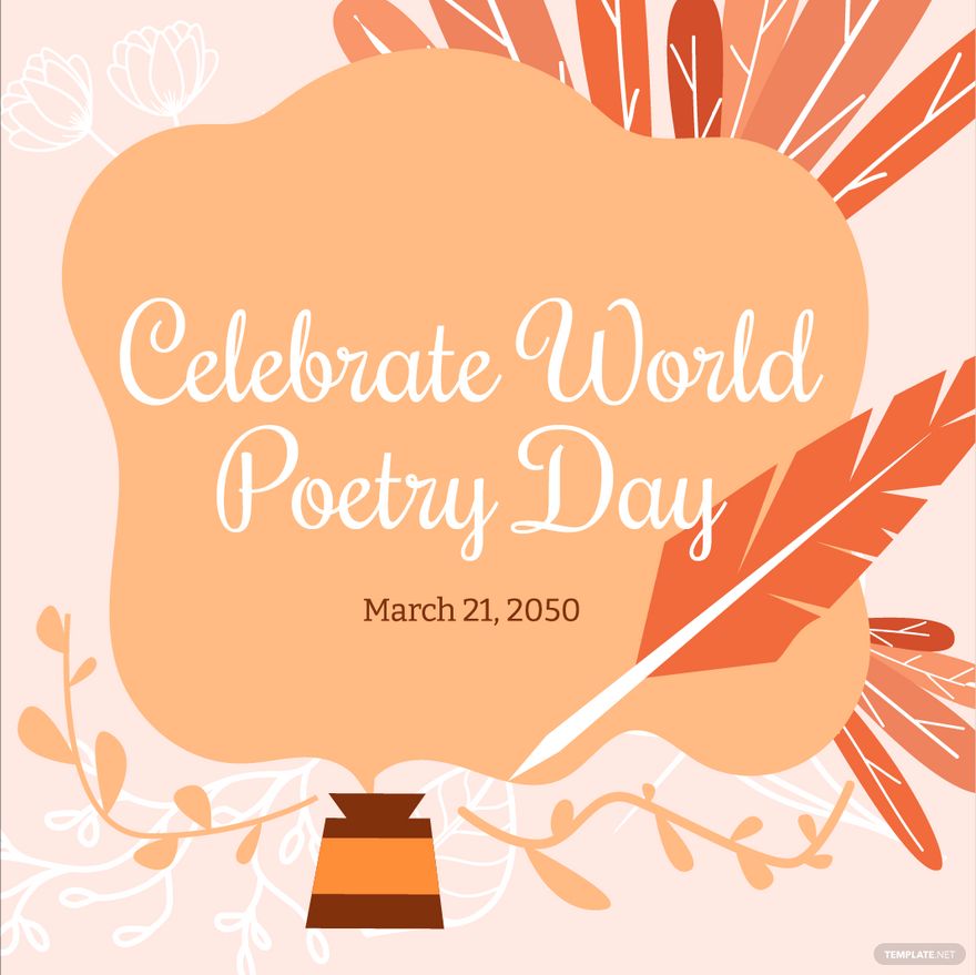 World Poetry Day Wishes Vector in Illustrator, PSD, EPS, SVG, JPG, PNG