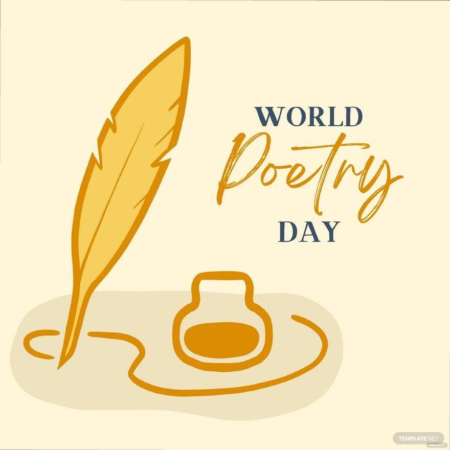 Free World Poetry Day Illustration